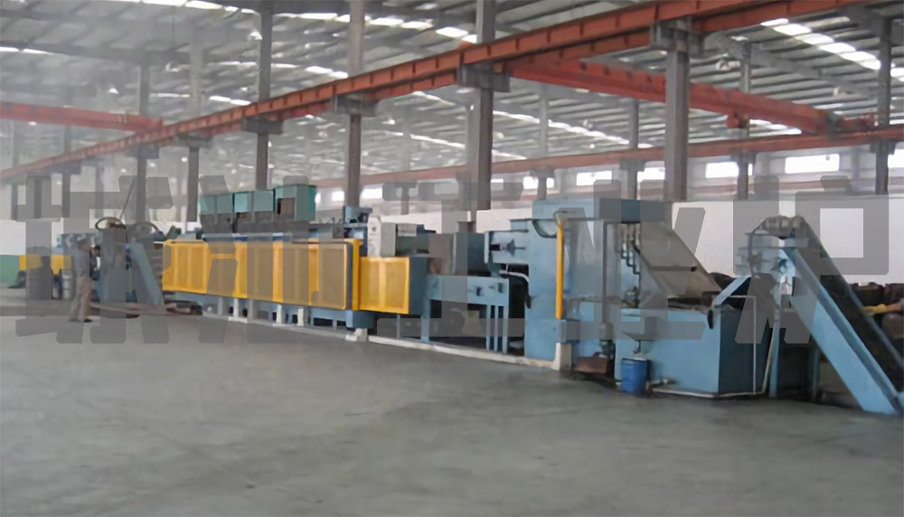 Continuous mesh belt heat treatment furnace production line